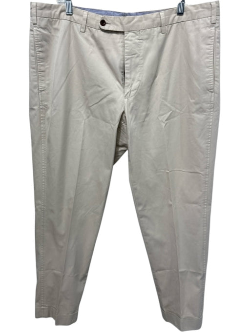 Sid Mashburn Size 38 Beige Cotton Solid Khaki Cuffed Men's Pants Beige / 38