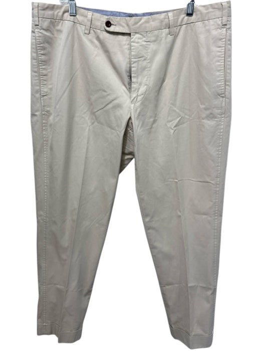 Sid Mashburn Size 38 Beige Cotton Solid Khaki Cuffed Men's Pants Beige / 38