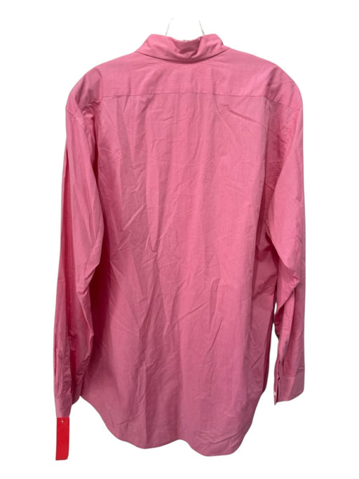 Sid Mashburn Size XL Red Cotton Solid Button Up Men's Long Sleeve Shirt Red / XL