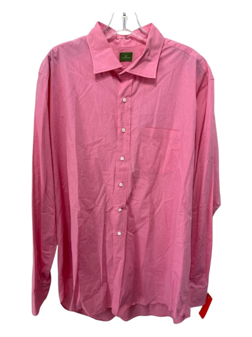 Sid Mashburn Size XL Red Cotton Solid Button Up Men's Long Sleeve Shirt Red / XL