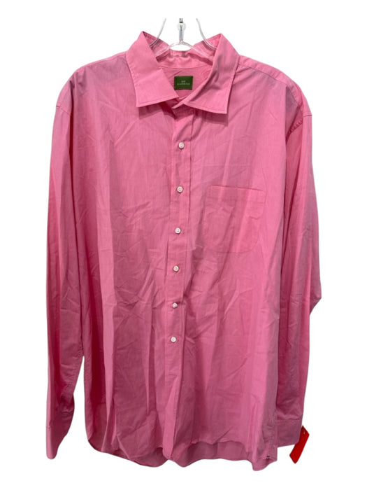 Sid Mashburn Size XL Red Cotton Solid Button Up Men's Long Sleeve Shirt Red / XL