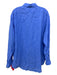 Sid Mashburn Size XL Blue Linen Blend Solid Front Pocket Men's Long Sleeve Shirt Blue / XL
