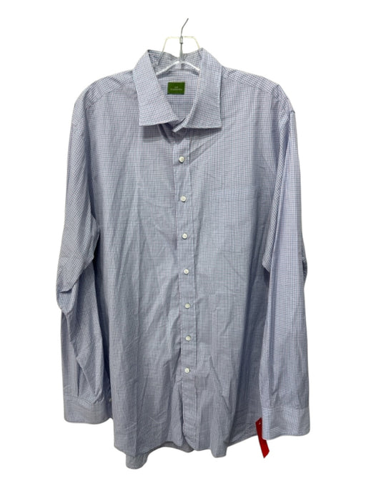 Sid Mashburn Size XL Blue & Red Cotton Grid Button up Men's Long Sleeve Shirt Blue & Red / XL