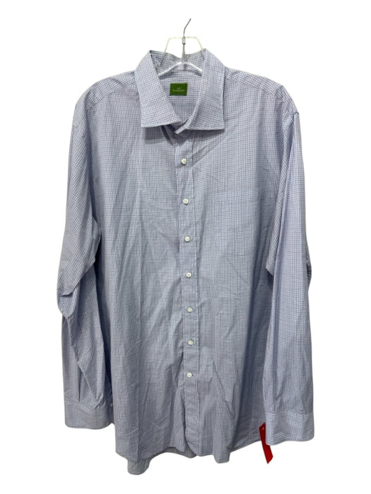 Sid Mashburn Size XL Blue & Red Cotton Grid Button up Men's Long Sleeve Shirt Blue & Red / XL