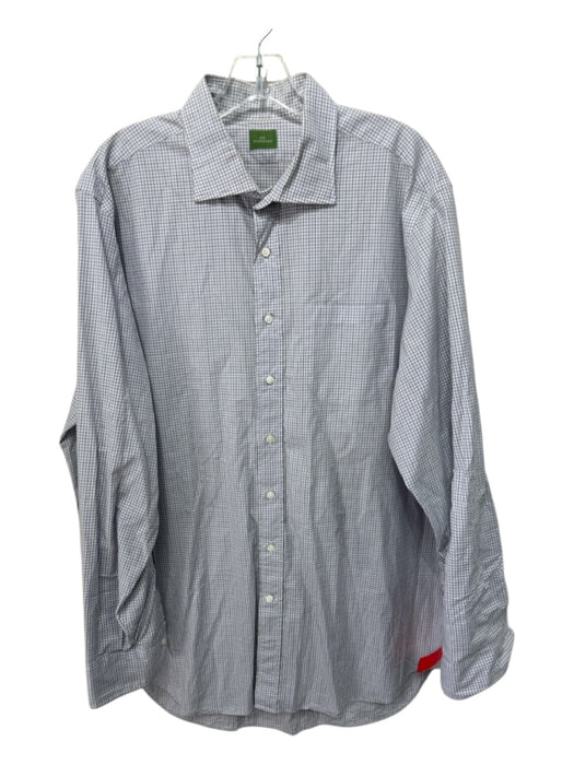 Sid Mashburn Size XL Purple & Green Cotton Plaid Button Up Long Sleeve Shirt Purple & Green / XL