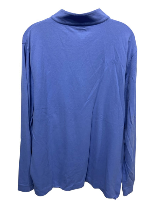 Peter Millar Size XL Light blue Cotton Blend Solid Quarter Zip Long Sleeve Shirt Light blue / XL