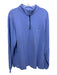 Peter Millar Size XL Light blue Cotton Blend Solid Quarter Zip Long Sleeve Shirt Light blue / XL