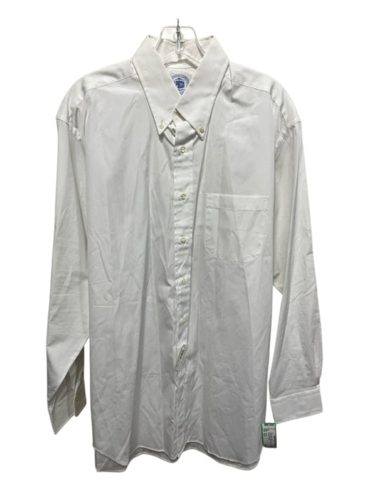 J Press NWT Size 16.5 White Cotton Solid Button Up Men's Long Sleeve Shirt White / 16.5