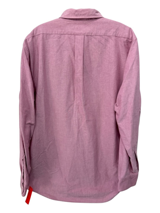 Sid Mashburn Size XL Red Cotton Solid Oxford Button up Men's Long Sleeve Shirt Red / XL