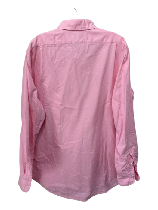 Sid Mashburn Size XL Pink Cotton Solid Oxford Button up Men's Long Sleeve Shirt Pink / XL