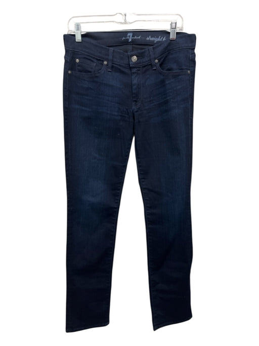 7 For All Mankind Size 31 Dark Wash Cotton Blend Whiskering Straight Jeans Dark Wash / 31