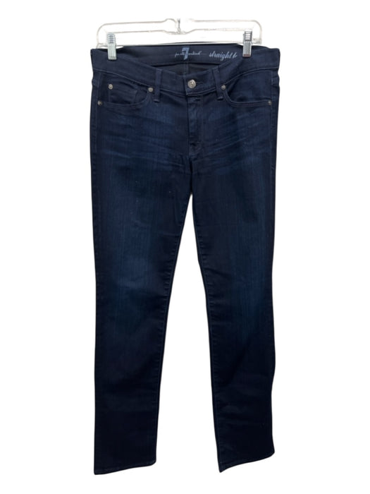 7 For All Mankind Size 31 Dark Wash Cotton Blend Whiskering Straight Jeans Dark Wash / 31
