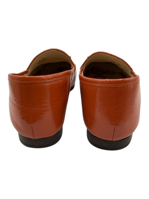 Sam Edelman Shoe Size 7.5 Orange Patent Leather Gold hardware Flat Loafers Orange / 7.5