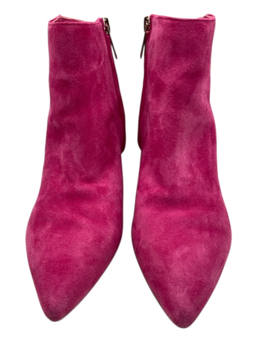Sam Edelman Shoe Size 7.5 Hot pink Suede Pointed Toe Kitten Heel Booties Hot pink / 7.5