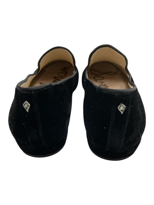 Sam Edelman Shoe Size 7.5 Black Velvet Lip Balm Low Heel Almond Toe Loafers Black / 7.5