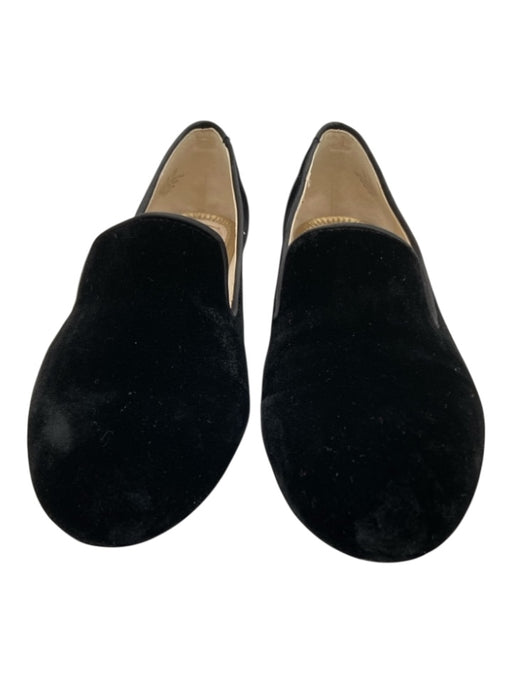 Sam Edelman Shoe Size 7.5 Black Velvet Lip Balm Low Heel Almond Toe Loafers Black / 7.5