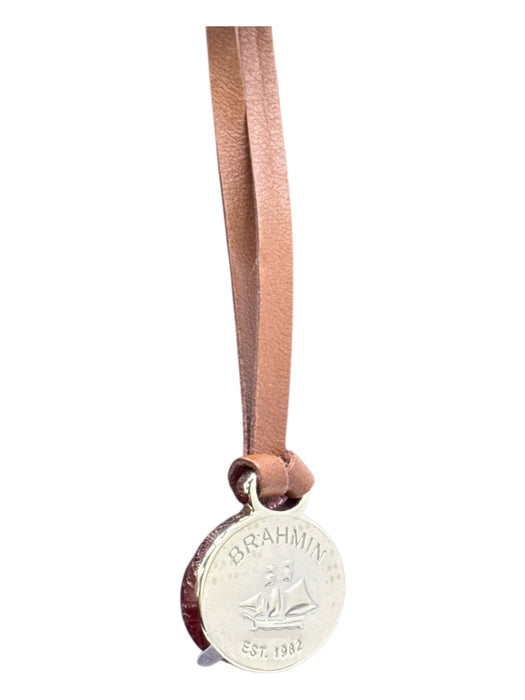 Brahmin Brown Embossed Leather Croc Gold Hardware Crossbody Bag Brown / S