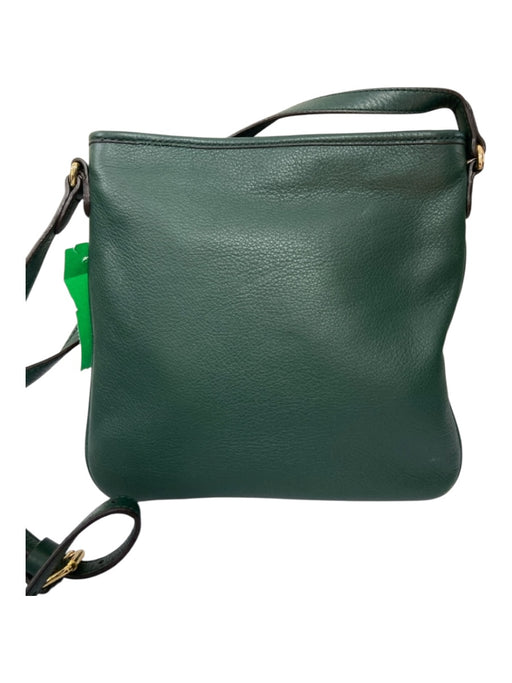 Lauren Ralph Lauren Hunter Green Pebble Leather Gold hardware Crossbody Bag Hunter Green / S