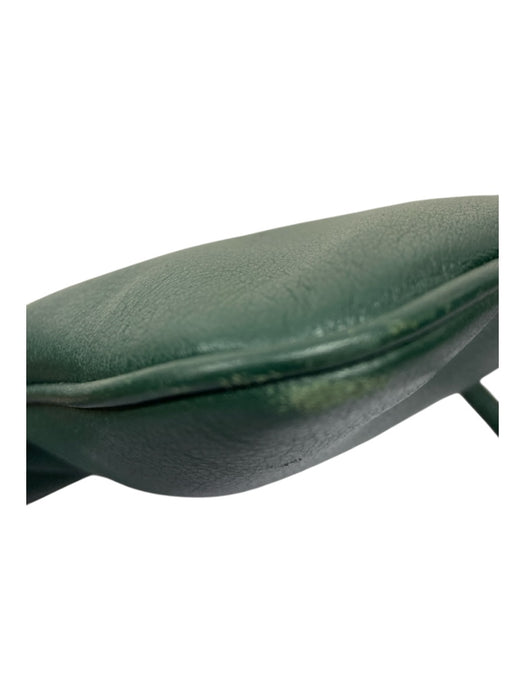 Lauren Ralph Lauren Hunter Green Pebble Leather Gold hardware Crossbody Bag Hunter Green / S