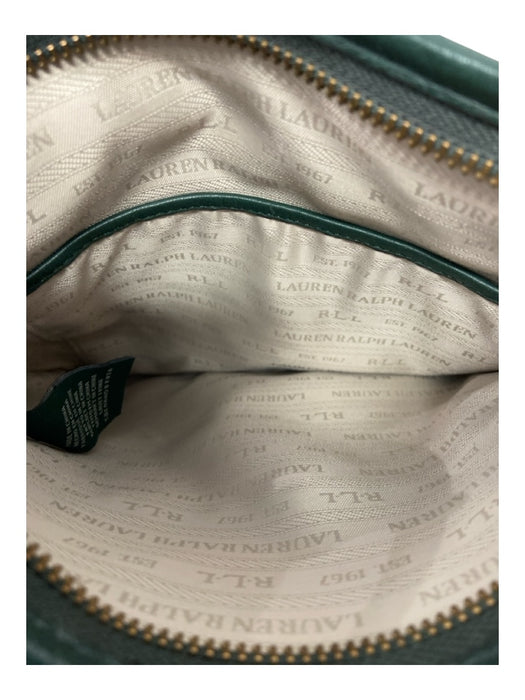 Lauren Ralph Lauren Hunter Green Pebble Leather Gold hardware Crossbody Bag Hunter Green / S