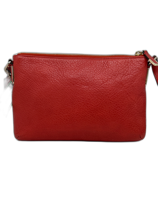 Coach Orange Pebble Leather Gold hardware Zip Top Crossbody Bag Orange / S