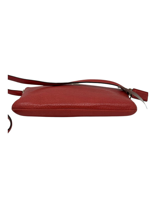 Coach Orange Pebble Leather Gold hardware Zip Top Crossbody Bag Orange / S