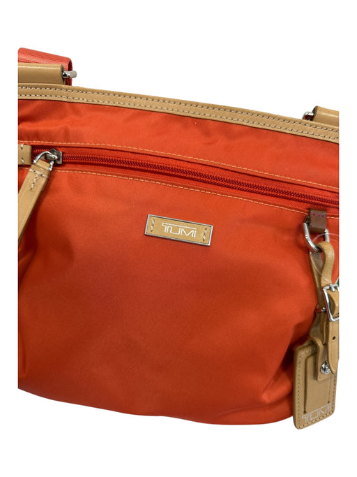 Tumi Orange & Beige Nylon Silver Hardware Mini Crossbody Bag Orange & Beige / S