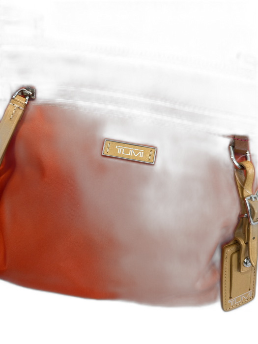 Tumi Orange & Beige Nylon Silver Hardware Mini Crossbody Bag Orange & Beige / S