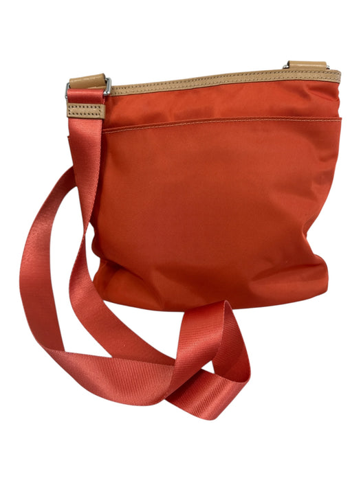 Tumi Orange & Beige Nylon Silver Hardware Mini Crossbody Bag Orange & Beige / S