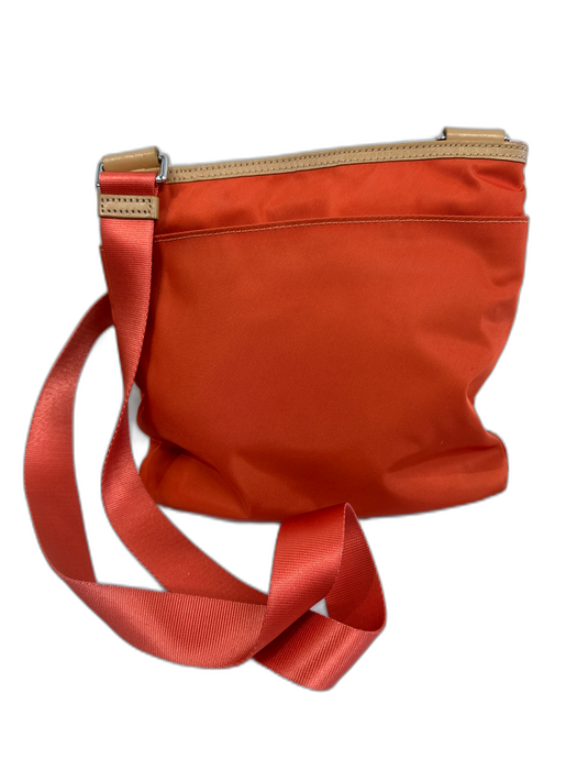 Tumi Orange & Beige Nylon Silver Hardware Mini Crossbody Bag Orange & Beige / S