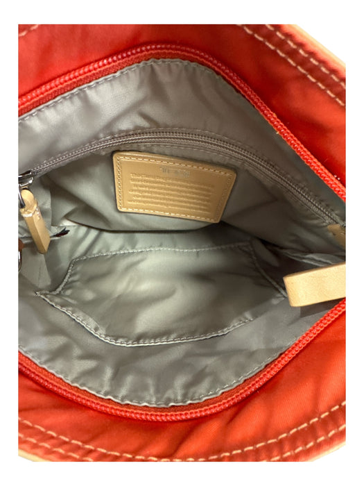 Tumi Orange & Beige Nylon Silver Hardware Mini Crossbody Bag Orange & Beige / S