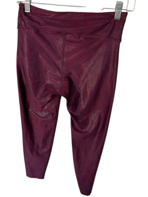 Heroine Sport Size M Maroon Cotton Metallic Athletic Leggings Maroon / M