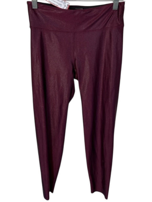 Heroine Sport Size M Maroon Cotton Metallic Athletic Leggings Maroon / M