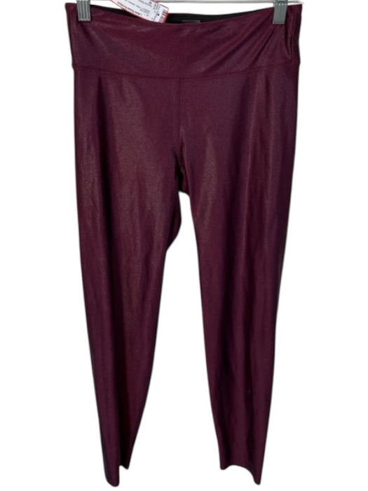 Heroine Sport Size M Maroon Cotton Metallic Athletic Leggings Maroon / M