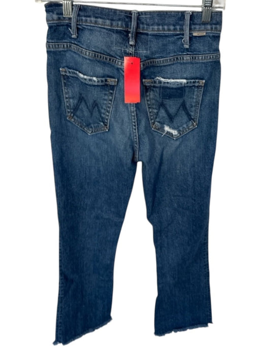 Mother Superior Size 25 Dark Wash Cotton Blend High Waist Bootcut Raw Hem Jeans Dark Wash / 25