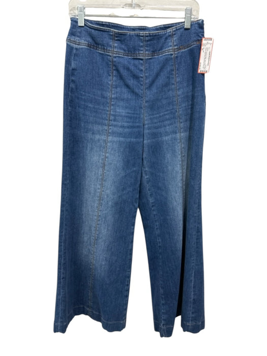 ME + EM Size 28 Dark Wash Cotton Denim High Rise Whiskering Side Zip Jeans Dark Wash / 28