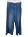 ME + EM Size 28 Dark Wash Cotton Denim High Rise Whiskering Side Zip Jeans Dark Wash / 28