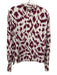 Isabel Etoile Marant Size 40 Purple & White Silk Abstract Print Long Sleeve Top Purple & White / 40