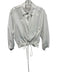 Cara Cara Size M White Cotton Puff 1/2 Sleeve Buttons Collar Crop Top White / M