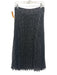 Ba&sh Size 40 Silver & Black Polyester Blend Sparkle Overlay pleats Midi Skirt Silver & Black / 40