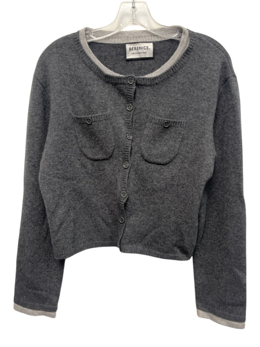 Berenice Size Est S Gray & Dark Gray Wool & Cashmere Long Sleeve Layered Sweater Gray & Dark Gray / Est S