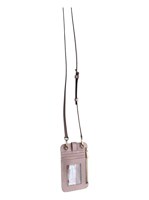 Michael Michael Kors Light Pink Coated Canvas Crossbody Wallet Phone Carrier Bag Light Pink / XS