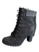 Timberland Shoe Size 9 Black Leather Upper Lace Up Rubber Lugg Sole Boots Black / 9