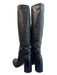Joan Helpern Shoe Size 10 Black Leather Upper Pull on Almond Toe Boots Black / 10