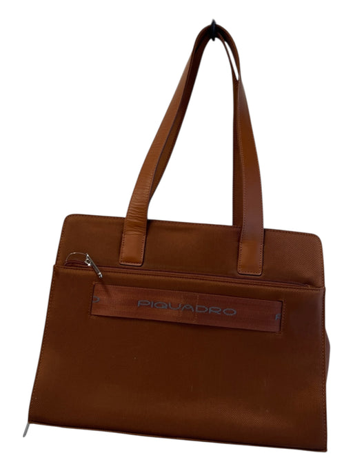 Piquadro Brown No Fabric Tag computor bag Square Shoulder Strap Bag Brown / M
