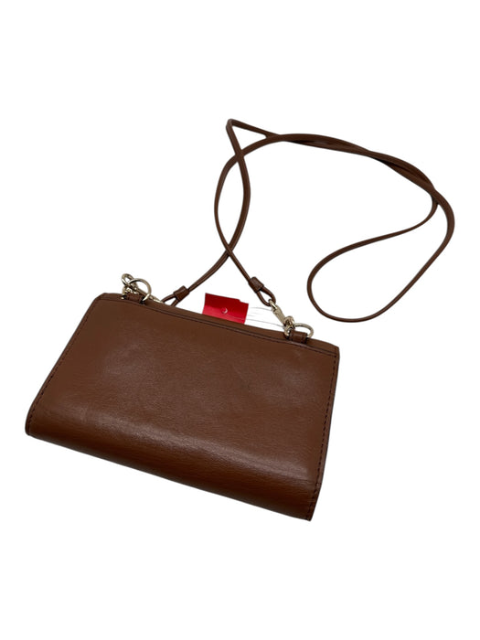 Coach Brown Leather Snaps Wallet on Chain Crossbody Bag Brown / XS