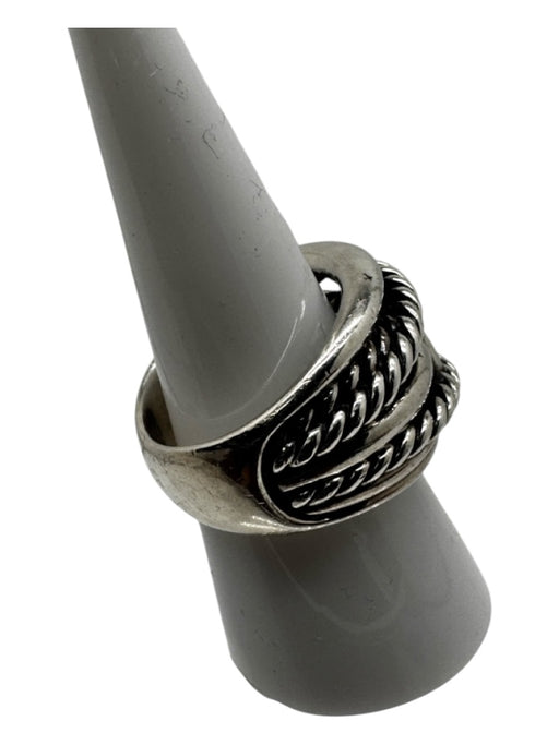 David Yurman Silver 925 Sterling Criss Cross Ring Silver