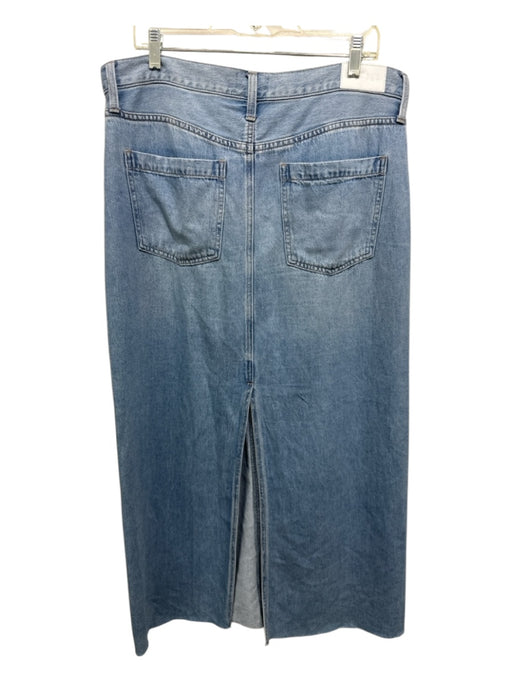 Pistola Size 31 Light Wash Cotton Denim 5 Pocket Zip & Button Back Slit Skirt Light Wash / 31