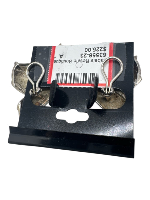 Tiffany & Co Silver Sterling Silver Ribbon Clip On Earrings Silver