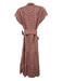 Ann Mashburn Size XS Pink, Green, Red Cotton Cap Sleeve Floral Midi Dress Pink, Green, Red / XS